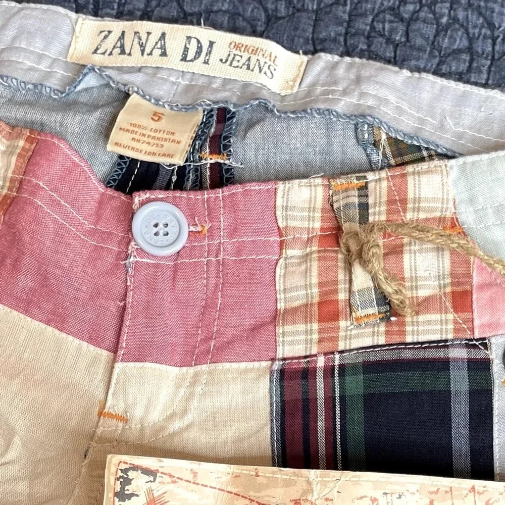 ZANA DI ORIGINAL PATCH QUILT COTTON SHORT SHORT SIZE 5 - Picture 5 of 7